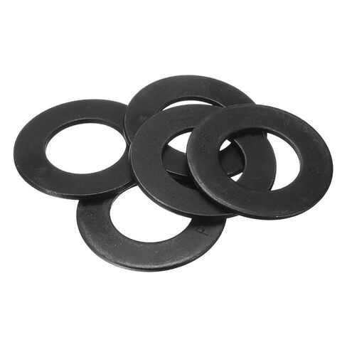 uxcell 5 Pcs SAE 1-1/2" Black Flat Washers, 45# Steel SAE Metal Washer for Screws and Bolts (ASTM F436) in Kuwait