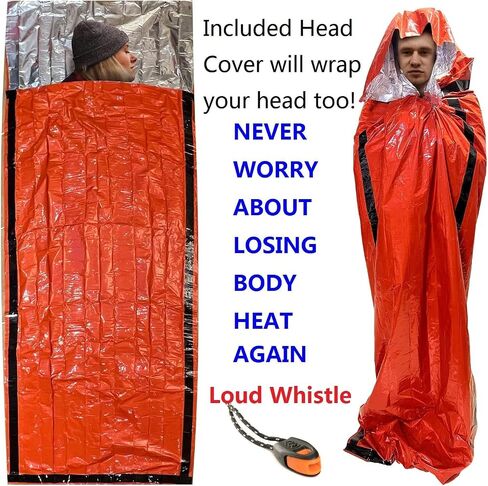Emergency Sleeping Bags - Portable Emergency Blanket Survival Gear in Kuwait