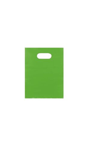 SSWBasics Small Low Density Clearly Lime Green Merchandise Bags - 9"W x 12"H - Case of 1000 - Stylish Plastic Gift Bags with Handles, Durable Low Density Merchandise Bags with Handles for Retail and in Kuwait