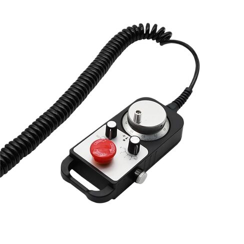 1Pcs Rotary Encoder Handheld Box Pulse Increment Adjustable Red Emergency Stop Button 25 100P/R Generator Hand Wheel RST1474(RST1474,100PPR,NPN-PNP) in Kuwait
