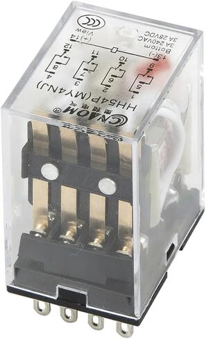 مرحل كهرومغناطيسي HH54PL مع مؤشر LED سلسلة HH54P MY4 AC 220V 110V 24V DC 24V 12V HH54P-L MY4NJ (الحجم: 24VDC) in Kuwait