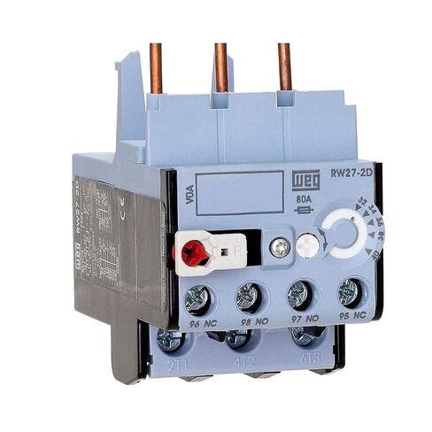 WEG Electric RW27-2D3-D063 3P Overload Relay 4.0-6.3A Class 10 | Bimetallic Type, Screw Terminal Connection, Auto & Manual Reset, CE & cULus Approved, 3 NO Output Contacts in Saudi Arabia