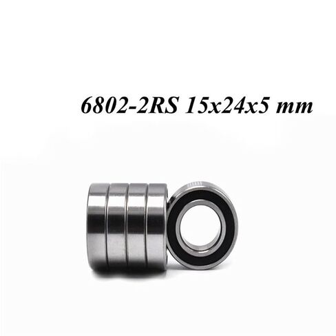 5 قطعة 6802-2RS 6802RS 6802 2RS RS 15x24x5 ملليمتر رقيقة جدار سدادة مطاطية كرة أخدود عميقة تحمل in Kuwait