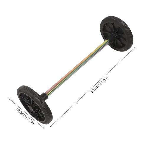 Operitacx 1 Set Trash Can Wheels Replacement Kit - 7" Rubber Wheels with 22" Hollow Axle for 240L Garbage Bins - Heavy Duty Roller for Outdoor Waste Bin Mobility - Easy to Install in Kuwait