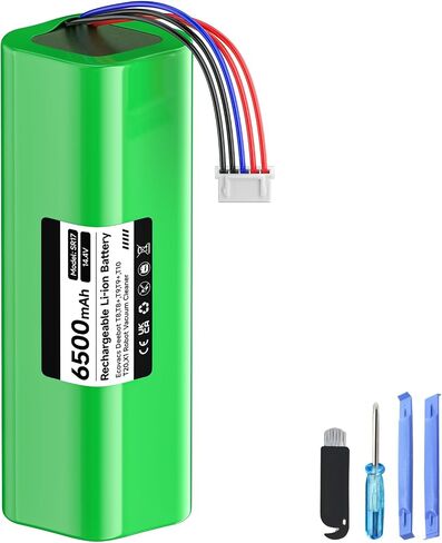 6500mAh Replacement Battery for ECOVACS DEEBOT Ozmo 950 DX9G, Deebot T5 T8 T8+ T9 T9+ T10 T20 T30 T30S T50 T50+ X1 X8 X9 Max Pro Omni/Aivi/Plus/Max/Power Robotic Vacuum, 14.4V in Kuwait