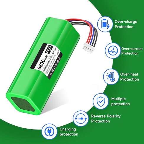6500mAh Replacement Battery for ECOVACS DEEBOT Ozmo 950 DX9G, Deebot T5 T8 T8+ T9 T9+ T10 T20 T30 T30S T50 T50+ X1 X8 X9 Max Pro Omni/Aivi/Plus/Max/Power Robotic Vacuum, 14.4V in Kuwait