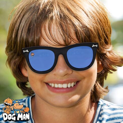 نظارات شمسية ARKAID Dog Man | ظلال سوداء كلاسيكية | الأشعة فوق البنفسجية 400 | مقاس واحد يناسب معظم الأطفال بشكل مريح in Kuwait
