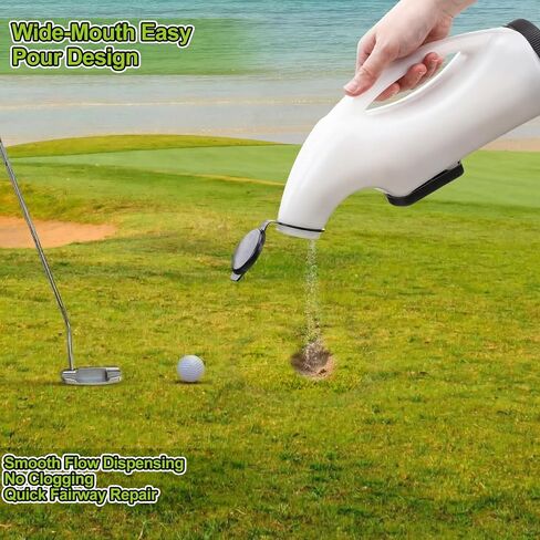 Yalikop Golf Cart Sand Bottle Sand Seed Divot Filler Bottle for Golf Push Carts Easy Pour Repair Tools Refillable Push Cart Models for Course Maintenance Staff Golfers in Kuwait