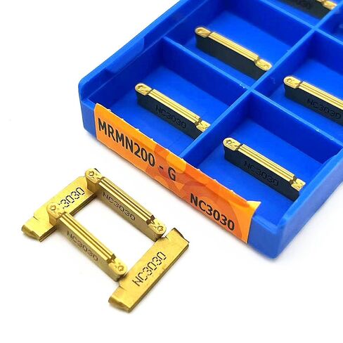 10 قطع MRMN200 MRMN300 MRMN400 PC9030 NC3020 NC3030 كربيد إدراج مخرطة CNC القاطع MRMN أدوات الفراق والحز (اللون: MRMN200 G NC3030) in Kuwait