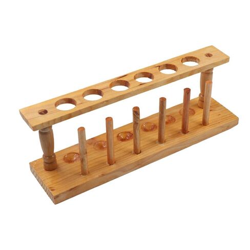 Wooden Test Tube Rack,6 Holes Lab Test Tube Holder Laboratory Instrument Test Tube Support Rack Student Biology Lab Equipment School Supply in Kuwait