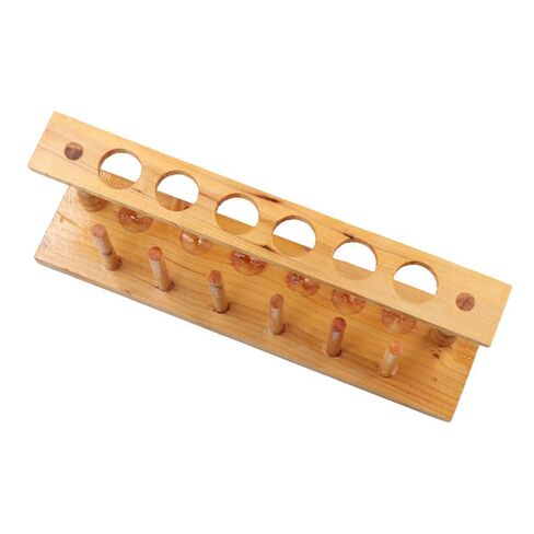 Wooden Test Tube Rack,6 Holes Lab Test Tube Holder Laboratory Instrument Test Tube Support Rack Student Biology Lab Equipment School Supply in Kuwait