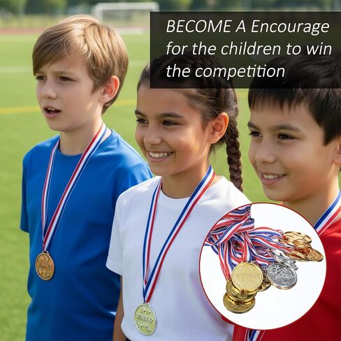 Tucnoeu 30pcs Plastic Medals - Winner Gold Silver Bronze Award Medals for Kids Competitions and Celebrations in Kuwait