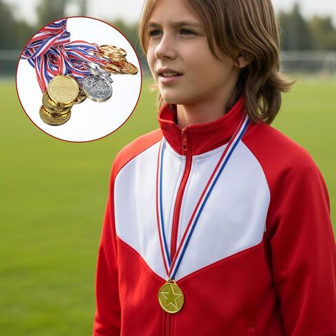 Tucnoeu 30pcs Plastic Medals - Winner Gold Silver Bronze Award Medals for Kids Competitions and Celebrations in Kuwait