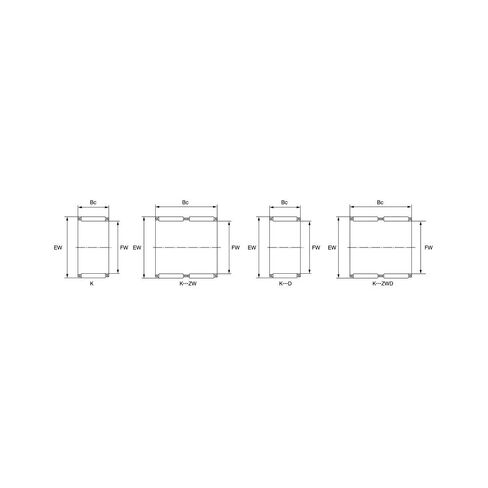K142012 2 قطعة محمل ذو بكرات إبرية تحمل حجم 14x20x12 مللي متر شعاعي و قفص جمعيات 19243/14 محامل K14x20x12 in Kuwait