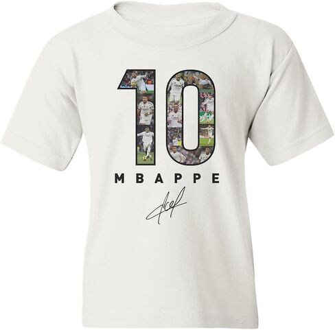 Mbappe-Inspired 10 Collage Graphic - Madrid Tribute Youth Unisex T-Shirt in Kuwait