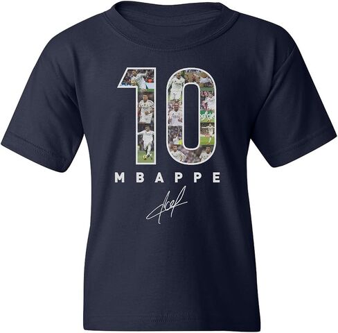 Mbappe-Inspired 10 Collage Graphic - Madrid Tribute Youth Unisex T-Shirt in Kuwait