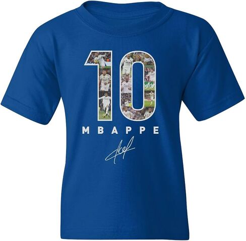 Mbappe-Inspired 10 Collage Graphic - Madrid Tribute Youth Unisex T-Shirt in Kuwait
