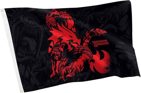 صبار الصحراء الزنزانات والتنينات علم D&D 100% بوليستر للاستخدام الداخلي والخارجي 3 × 5 أقدام معدات رسمية (التصميم أ) in Kuwait