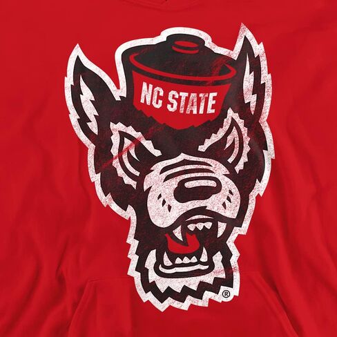 North Carolina State University Official Distressed Primary Youth Kids Boy/Girls Pull-Over Hoodie Sweatshirt in Kuwait