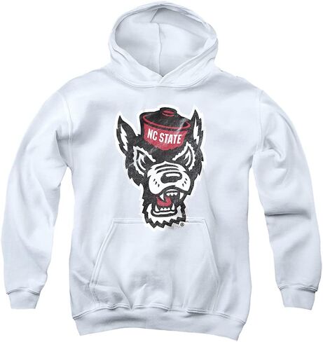 North Carolina State University Official Distressed Primary Youth Kids Boy/Girls Pull-Over Hoodie Sweatshirt in Kuwait