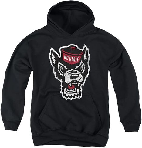 North Carolina State University Official Distressed Primary Youth Kids Boy/Girls Pull-Over Hoodie Sweatshirt in Kuwait