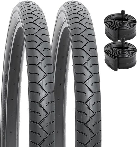 YUNSCM 2-PCS 24 بوصة إطارات دراجة الطريق 24 × 2.125/57-507 و24 بوصة أنابيب الدراجة AV32mm Schrader Valve متوافق مع 24x2.0 24x2.10 24x2.125 24x2.15 إطارات وأنابيب دراجة الدراجة (Y-690) in Kuwait