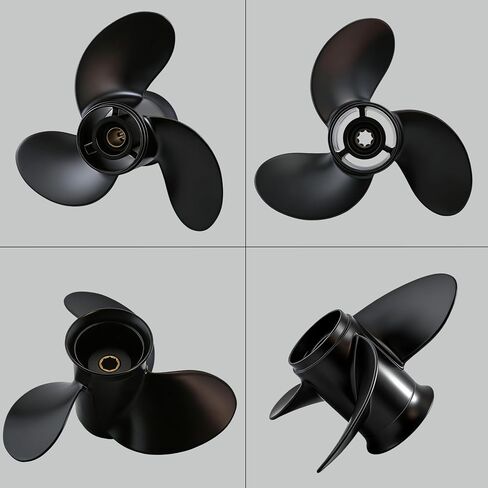 Aluminum Outboard Propeller for Mercury Mariner 6-15 HP Engines (2.5" Gearcase), 8 Spline Tooth, Right Hand Boat Motor Prop (Replaces 48-82815 Series & 1111 Series) in Kuwait