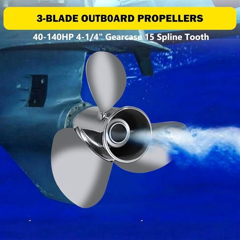 13 x 21 Stainless Steel Outboard Boat Propeller for Mercury Engines 40 50 70 75 80 90 100 115 125 140HP 13 x 21 Prop Hub Kits Included 15 Tooth RH in Saudi Arabia