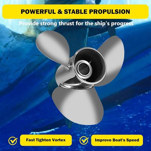 13 x 21 Stainless Steel Outboard Boat Propeller for Mercury Engines 40 50 70 75 80 90 100 115 125 140HP 13 x 21 Prop Hub Kits Included 15 Tooth RH in Saudi Arabia