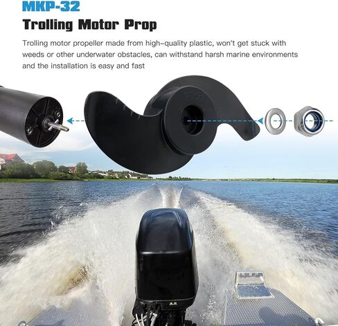 New MKP-32 Trolling Motor Prop Fit for Minn Kota Endura 46, 50, 55; Endura C2 50, 55; Endura Max 50, 55, Fits 3-5/8" Motor Diameter, Replaces ‎2091160 1378131 1865017 in Kuwait
