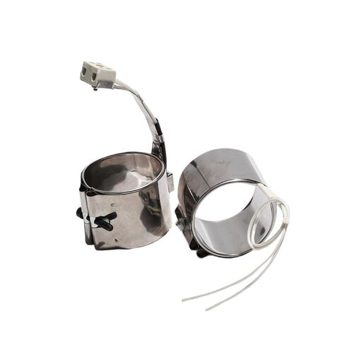 1pcs Inner Dia.60mm Ceramic Plug/High Temperature Line Heating Element 280W-400W Height 50/55/60/65/70mm Stainless Band Heater(Silver,110V_280W 60X50MM(IDXH)) in Kuwait