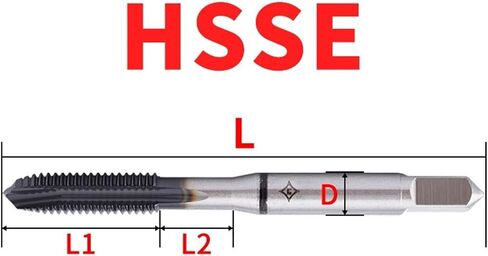 HSSE-M35 مع صنبور مدبب حلزوني JP M2 M2.5M3M4 M5 M6 M8 M10 M12 M14 M16 صنابير لولبية للفولاذ المقاوم للصدأ (أزرق مزدوج PO، M10X1.5) in Kuwait