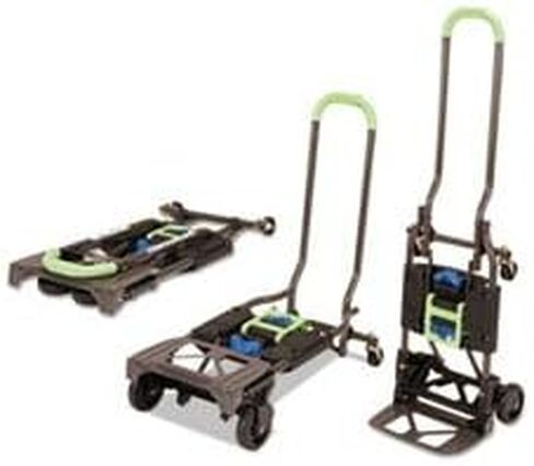 COSCO 2-in-1 Multi-Position Hand Truck and Cart, 16 5/8 X 12 3/4 X 49 1/4, Blue/Green in Kuwait