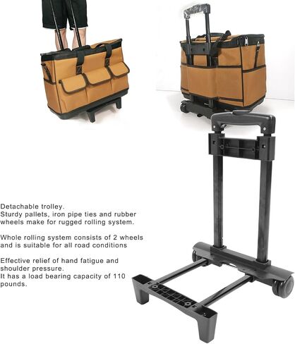Folding Hand Truck, Portable Utility Cart, Iron Multifunctional Heavy Duty Hand Cart with 2 Wheels for Electrician in Kuwait