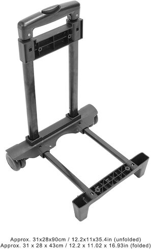 Folding Hand Truck, Portable Utility Cart, Iron Multifunctional Heavy Duty Hand Cart with 2 Wheels for Electrician in Kuwait