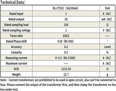 محول تيار متردد مصغر DL-CT21C-1A/10mA 1:100 in Kuwait