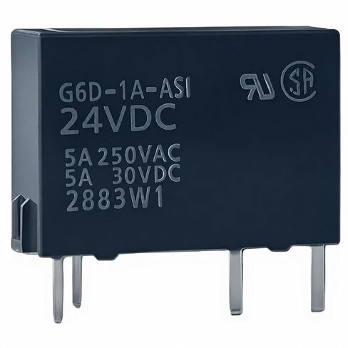 G6D-1A-ASI-DC24 PCB Relay، ملف 24VDC، SPST-NO 5A 250VAC/30VDC، مختوم، استبدال مرحل اللوحة الرفيعة من خلال الفتحة؛ عبور G6D-1A-ASI DC24 / G6D-1A-ASI-AP DC24 in Kuwait