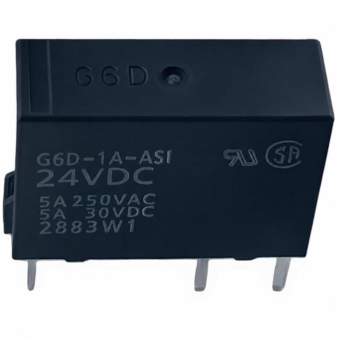 G6D-1A-ASI-DC24 PCB Relay، ملف 24VDC، SPST-NO 5A 250VAC/30VDC، مختوم، استبدال مرحل اللوحة الرفيعة من خلال الفتحة؛ عبور G6D-1A-ASI DC24 / G6D-1A-ASI-AP DC24 in Kuwait