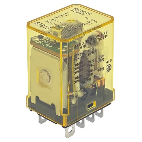 RH2B-ULAC24V Power Relay (Pack of 2) - DPDT 24VAC 10A Plug-in Relay for Industrial Control, HVAC, and Automation Systems in Kuwait