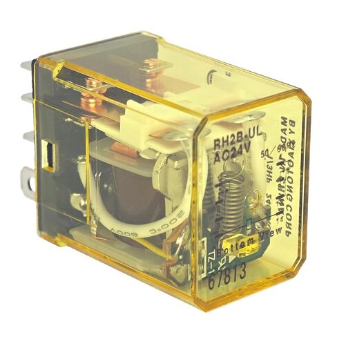 RH2B-ULAC24V Power Relay (Pack of 2) - DPDT 24VAC 10A Plug-in Relay for Industrial Control, HVAC, and Automation Systems in Kuwait