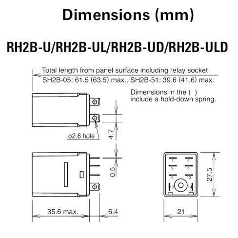 RH2B-ULAC24V Power Relay (Pack of 2) - DPDT 24VAC 10A Plug-in Relay for Industrial Control, HVAC, and Automation Systems in Kuwait