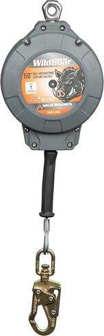 Malta Dynamics Wild Boar 50’ Self Retracting Lifeline – SRL Fall Protection Lanyard with Steel Snap Hook for Construction Site Safety, OSHA and ANSI Compliant in Kuwait