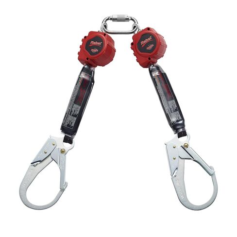 3M Protecta 3100414 Lifeline Rebel ذاتي السحب 6' (18M) شبكة مزدوجة، حديد التسليح وحلقة تسلق، أسود/أحمر in Kuwait