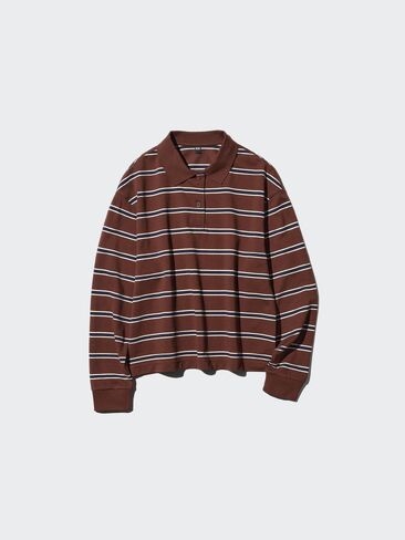قميص بولو مخطط UNIQLO | كم طويل in Kuwait