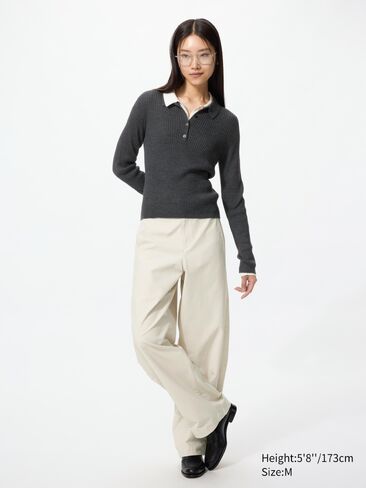 Uniqlo 3D متماسكة ميرينو مزيج سترة بولو in Kuwait