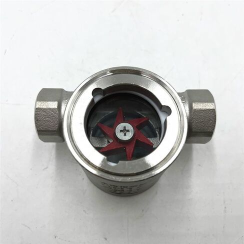 1/4", 3/8", 1/2", 1", 1.5", 2" NPT Thread Stainless Steel 304 Sight Glass Water Flow Indicator With Plastic Impeller (1/2" DN15) in Kuwait