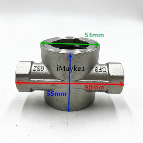 1/4", 3/8", 1/2", 1", 1.5", 2" NPT Thread Stainless Steel 304 Sight Glass Water Flow Indicator With Plastic Impeller (1/2" DN15) in Kuwait