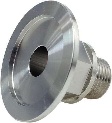 محول خيط ذكر KF40 إلى NPT، فولاذ مقاوم للصدأ 304، شفة NW40 KF، تركيب فراغ ISO-KF (1/2 بوصة NPT) in Kuwait
