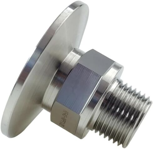 محول خيط ذكر KF40 إلى NPT، فولاذ مقاوم للصدأ 304، شفة NW40 KF، تركيب فراغ ISO-KF (1/2 بوصة NPT) in Kuwait