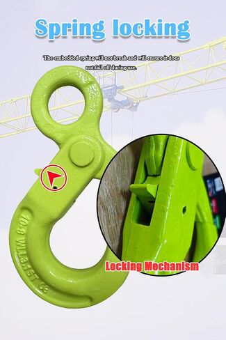 3.15t Eye Self Locking Hook WLL 6944 LBS Heavy Duty Forged Lifting Shackles for Rigging, Towing, Construction, and Marine Use【3.15T】 in Kuwait